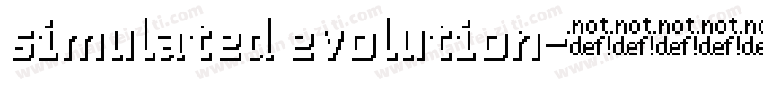 simulated evolution字体转换